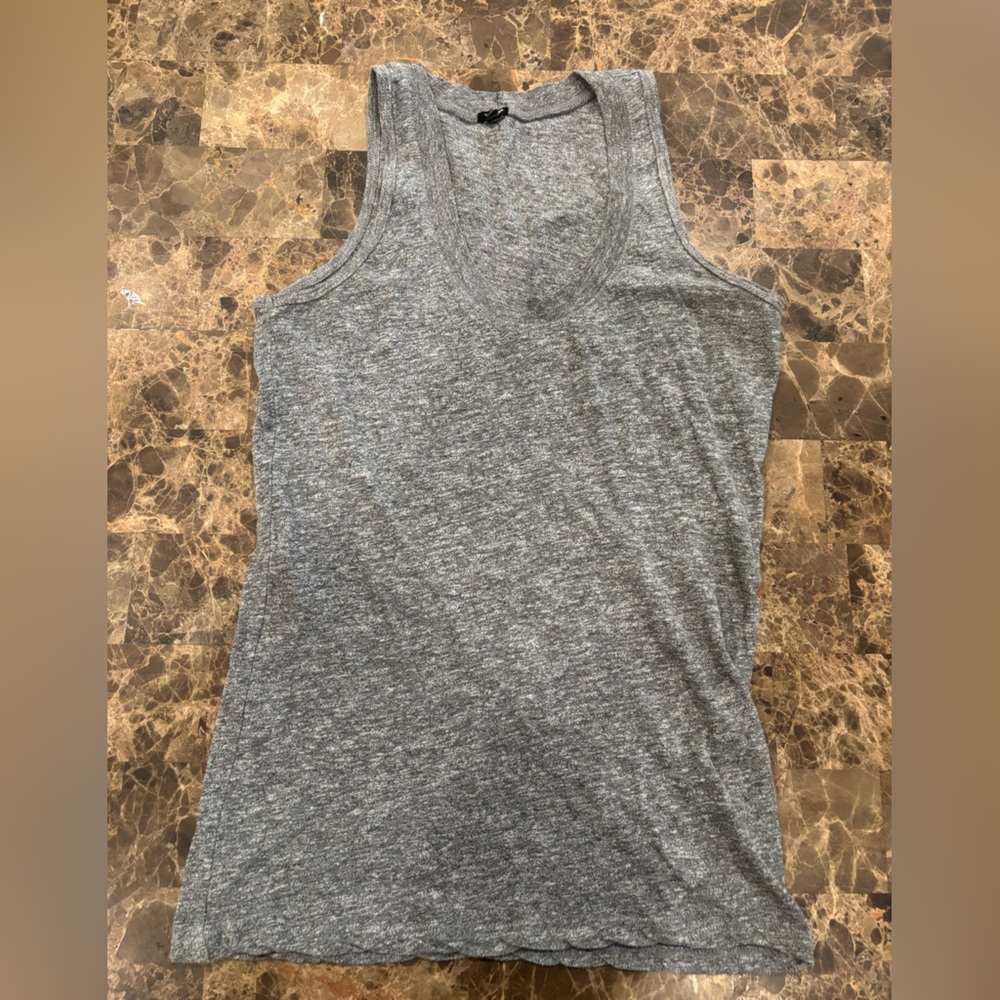 Monrow Heather Gray Knit Top